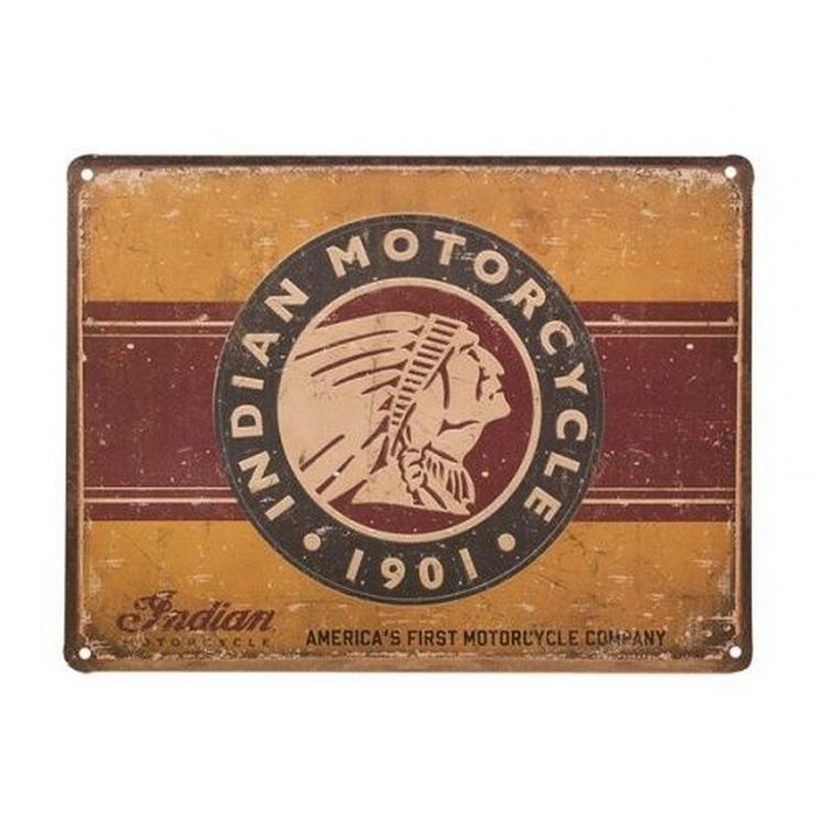 Indian Motorcycle 'First Motorcycle' Metal Decorative Garage Sign